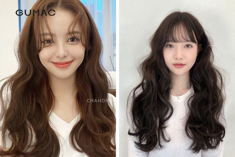 Mẫu tóc xoăn mái thưa cho mặt tròn lôi cuốn mau toc xoan mai thua cho mat tron loi cuon