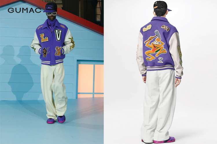 Mix varsity jacket cùng quần ống rộng cho nam Mix varsity jacket cùng quần ống rộng cho nam