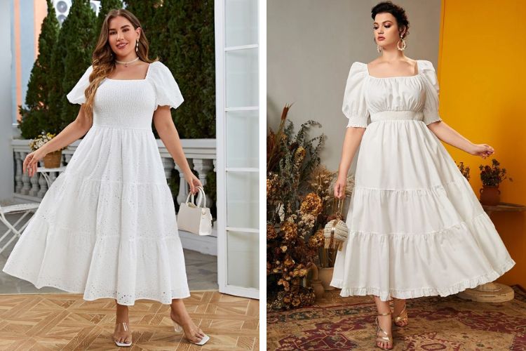 Đầm xoè trắng dự tiệc sang trọng Đầm xoè trắng dự tiệc sang trọng
