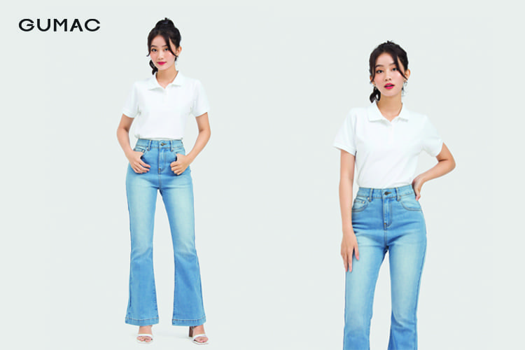 Outfit áo polo cùng quần denim Outfit áo polo cùng quần denim