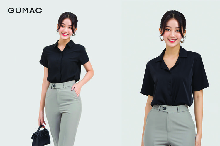 Phối quần short và áo sơ mi Phối quần short và áo sơ mi