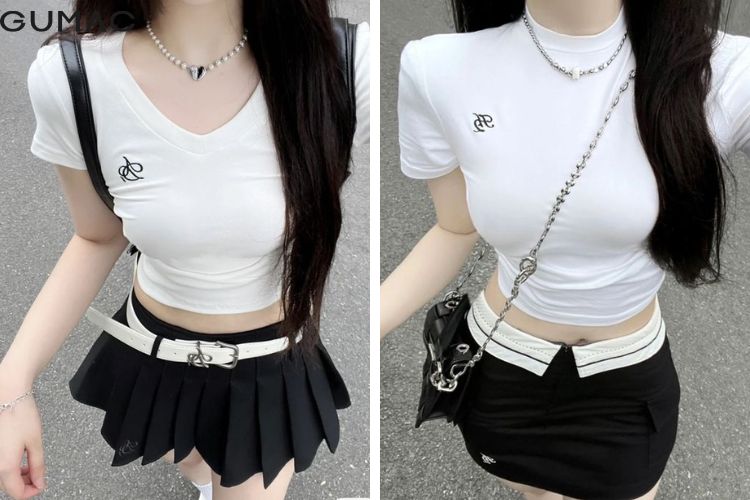 Chân váy mini skirt đi bar pub