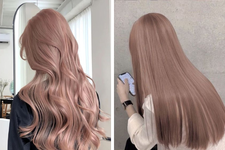 Tóc màu nâu đỏ hồng trầm Tóc màu nâu đỏ hồng trầm