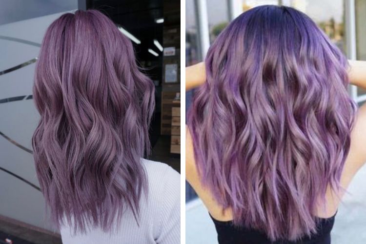 Gợi ý tóc màu tím khói lavender Gợi ý tóc màu tím khói lavender