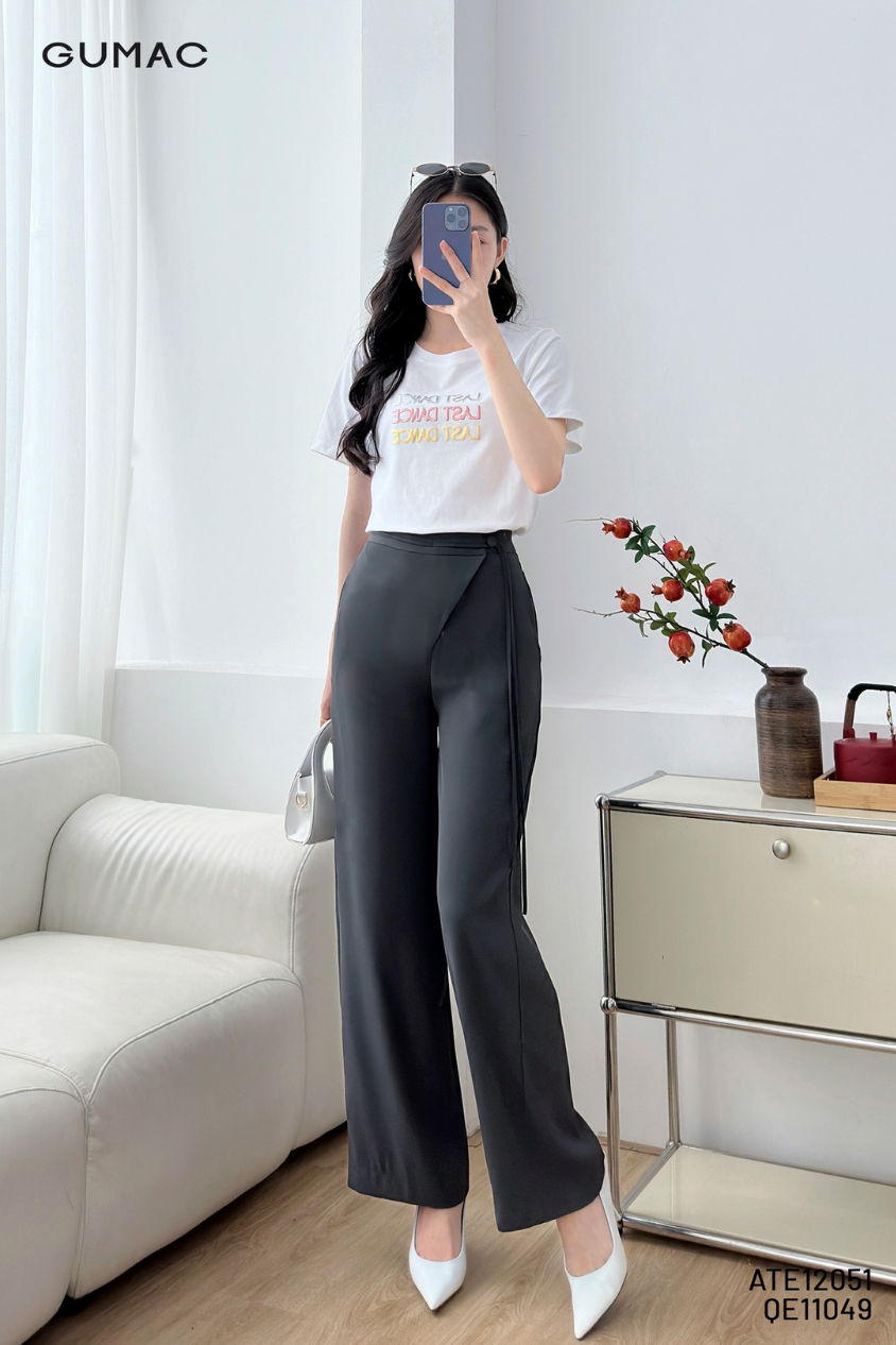 Quần dài nỉ ống suông Quần dài nỉ ống suông