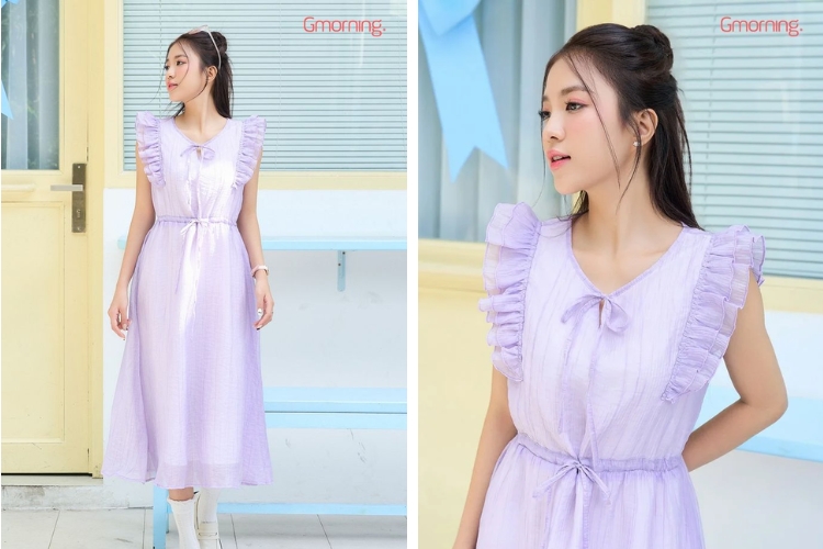 Đầm kiểu tay bèo Đầm kiểu tay bèo