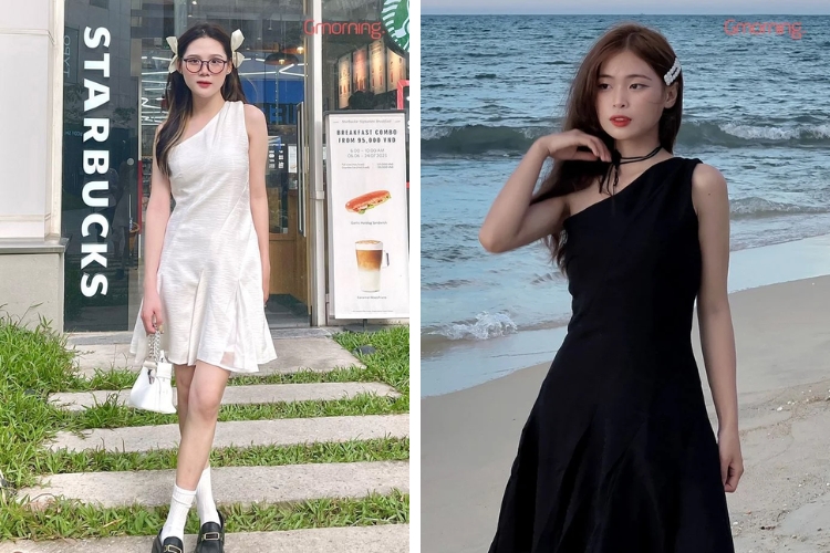 Đầm lệch vai gợi cảm Đầm lệch vai gợi cảm