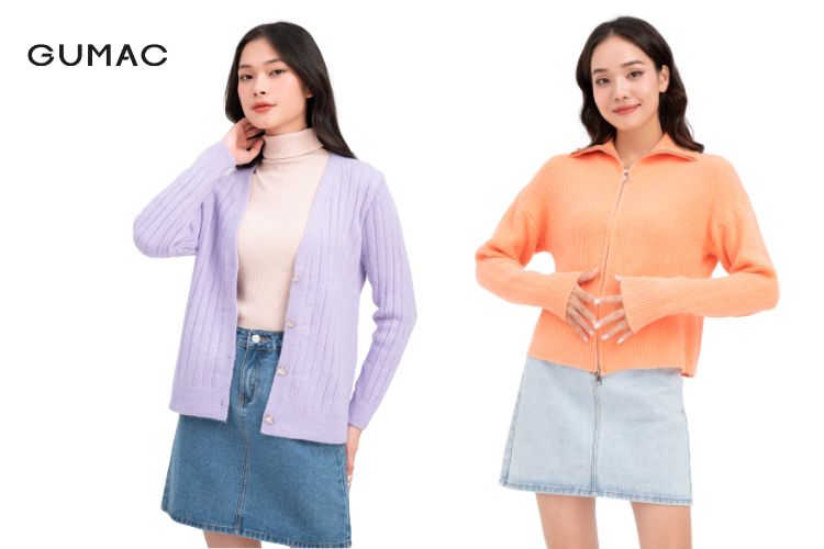 Quần áo màu cam, tím