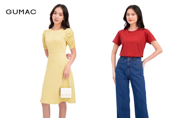 Váy đầm màu đỏ, vàng may mắn&nbsp;