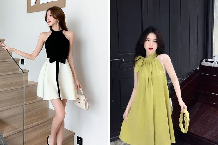 Du lịch nước ngoài mùa hè với áo cổ yếm cho nàng
