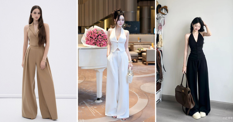 Gile croptop kết hợp cùng quần ống rộng là item giúp nàng dễ dàng tạo nên vẻ ngoài vừa cá tính vừa thanh lịch.