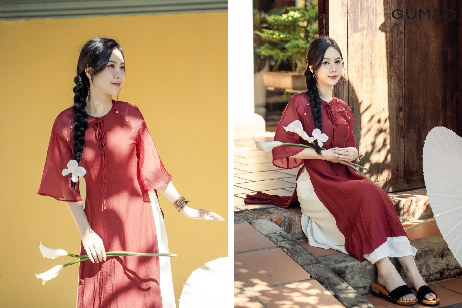 ao dai cach tan kieu buoc day