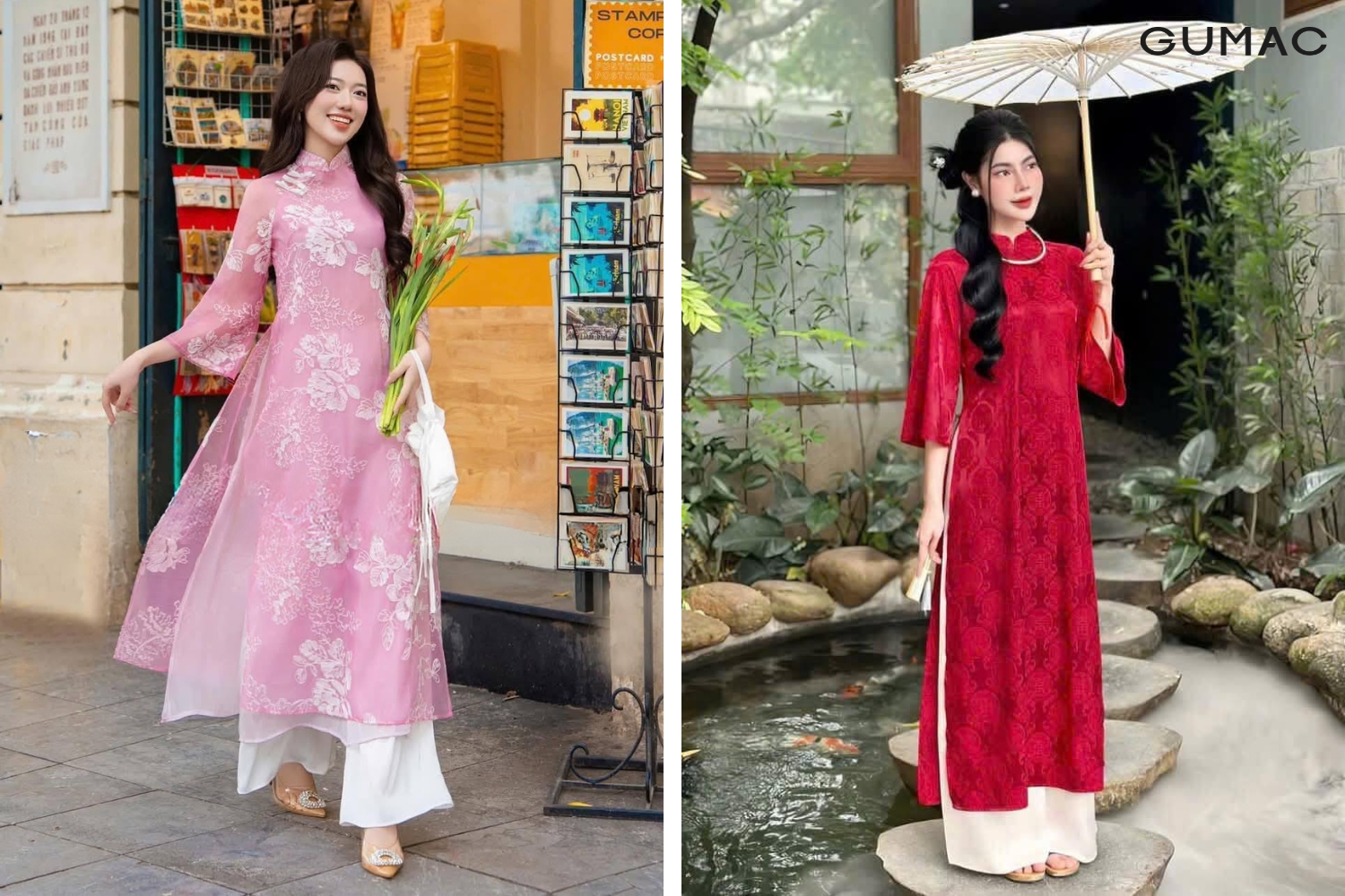 ao dai ren dinh nut