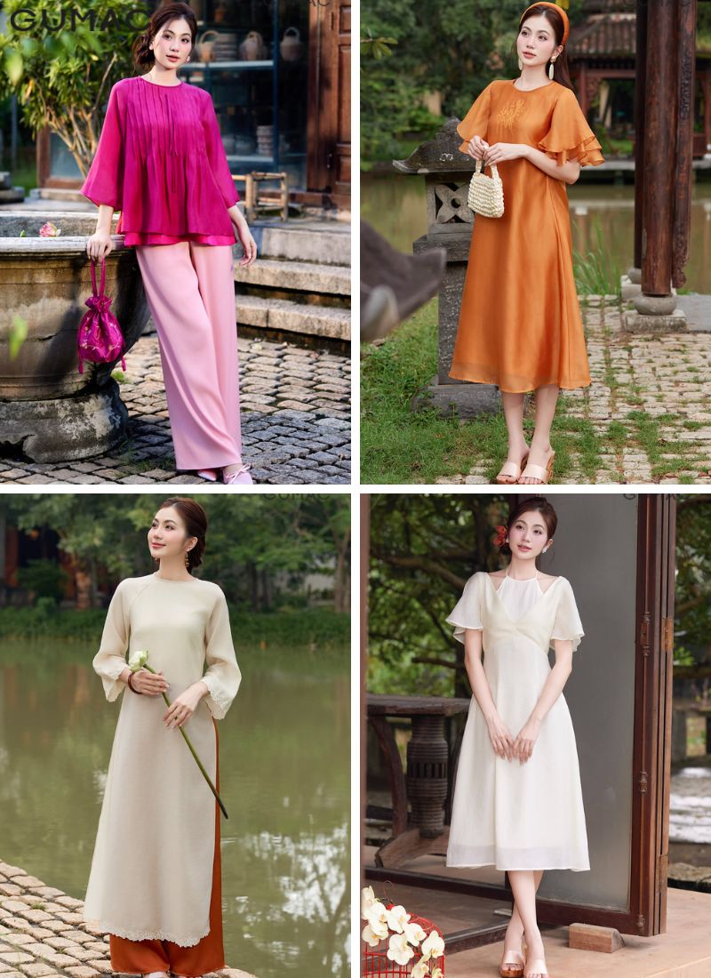 goi y cac mau ao dai cho me va be dong dieu ngay tet 2026