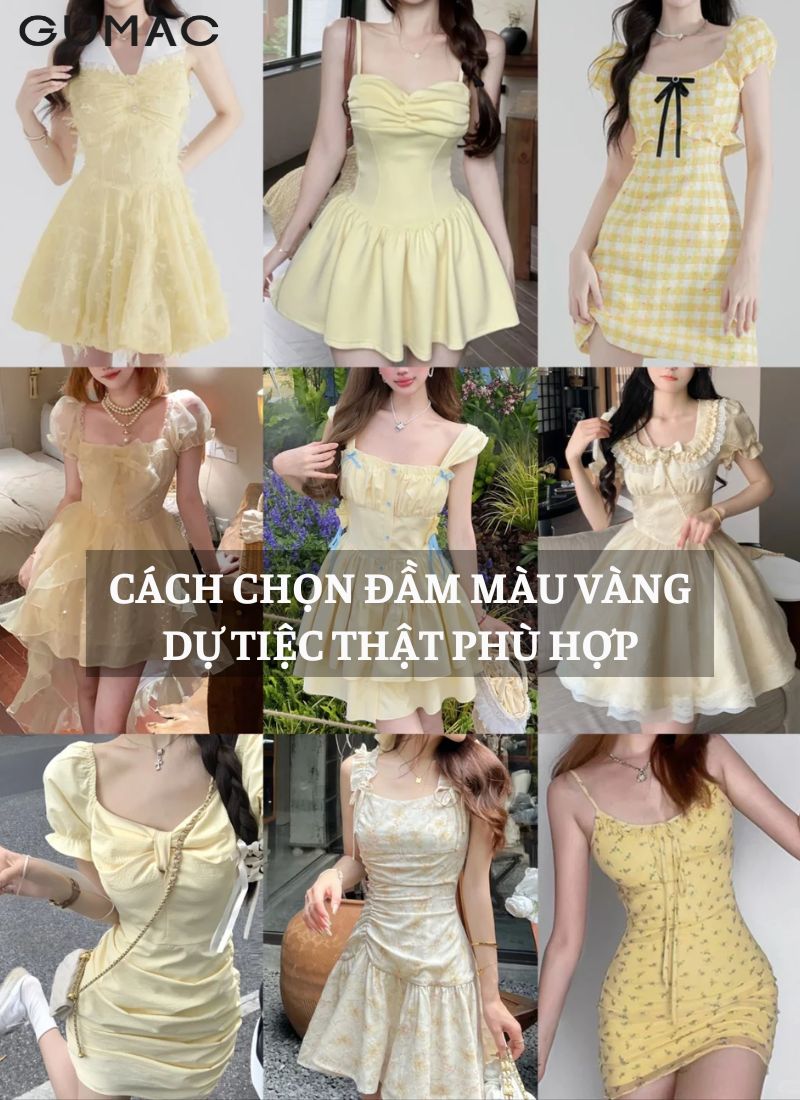 cach chon dam mau vang du tiec that phu hop
