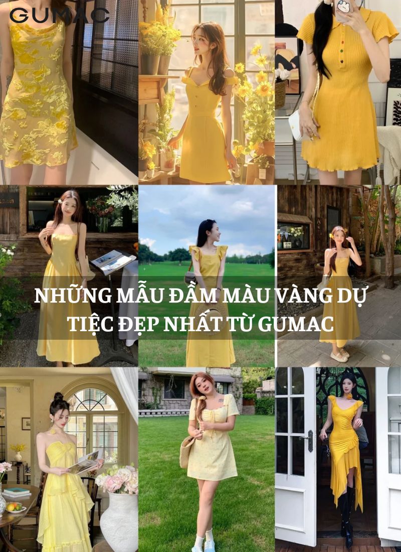 nhung mau dam mau vang du tiec dep nhat den tu gumac