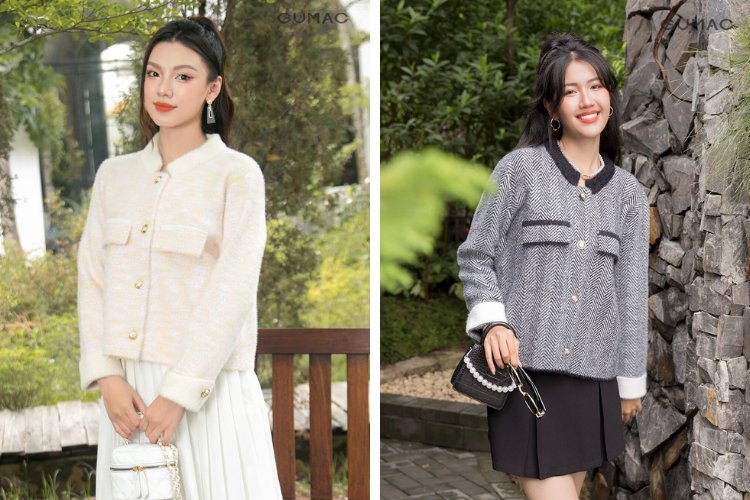Cách phối với áo khoác len miền núi mùa đông