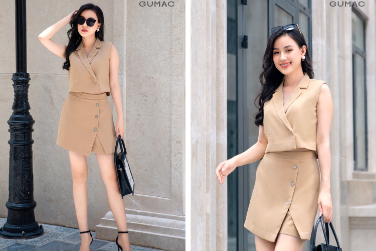 quần short giả váy