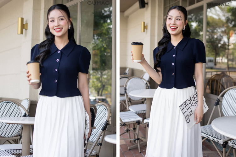 mẫu áo kiểu cổ danton