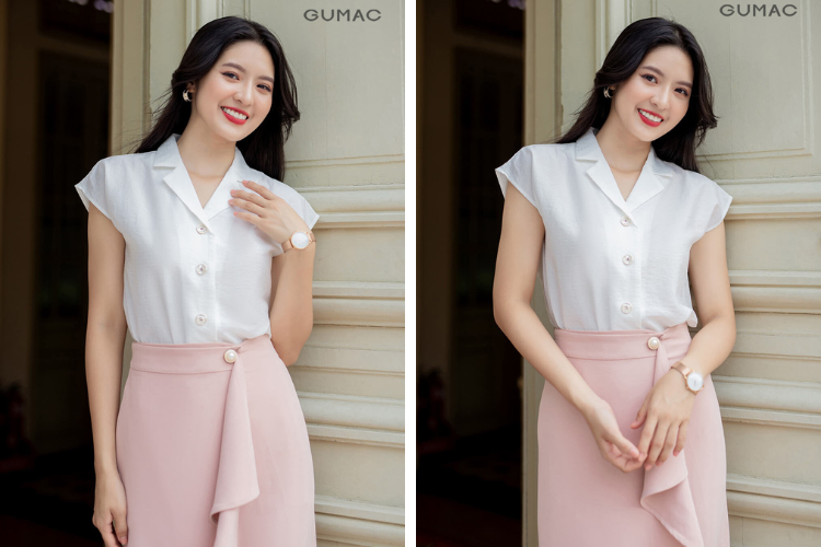 mẫu áo kiểu cổ danton