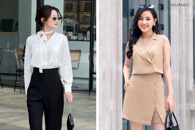 Đi tân gia với áo kiểu dây nơ cho nàng