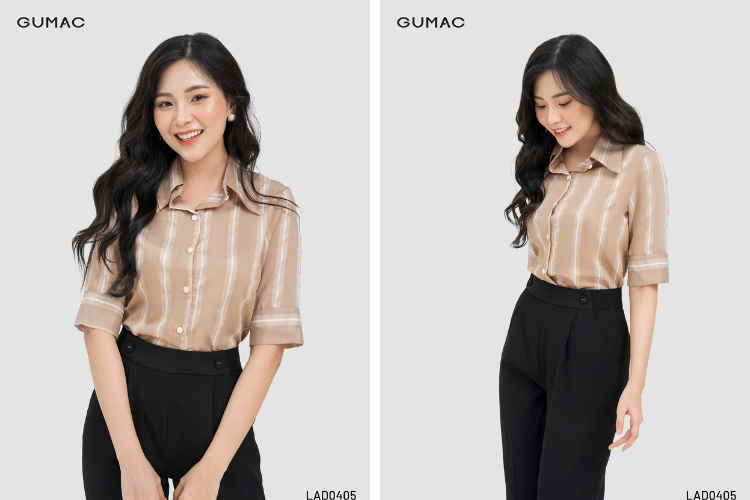 áo kiểu họa tiết kẻ 