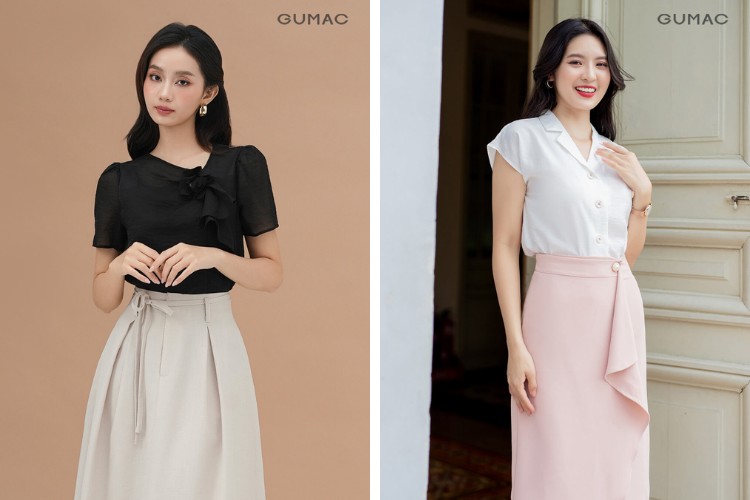 Đi tân gia với áo kiểu phối bèo cho nàng