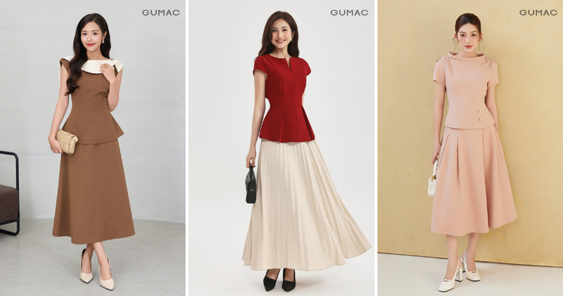 Áo peplum kết hợp chân váy xòe chính là "chân ái" cho các sự kiện quan trọng.