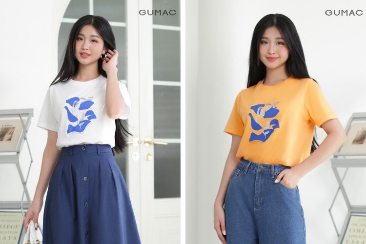 Du lịch nước ngoài mùa hè với áo thun cho nàng