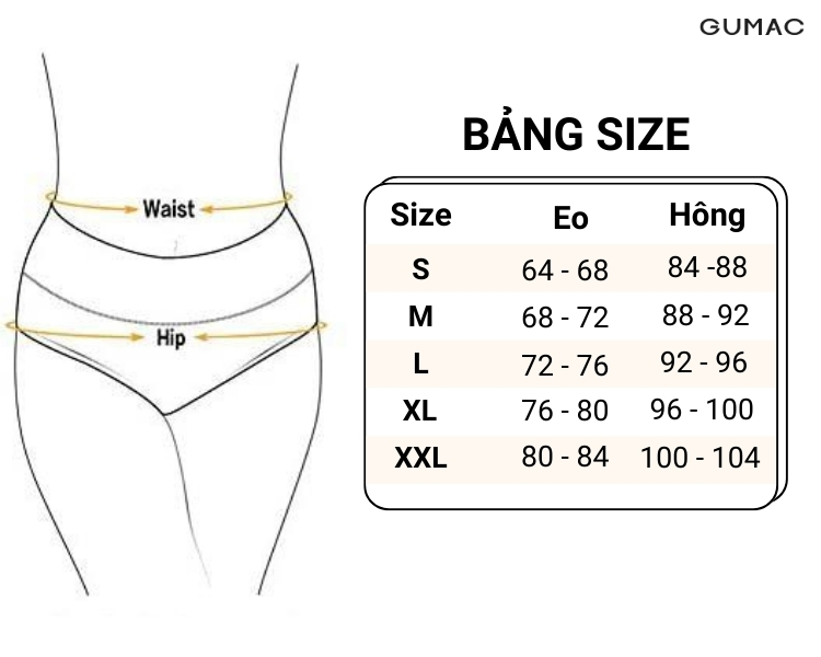 bang size quan lot nu theo vong mong va vong eo