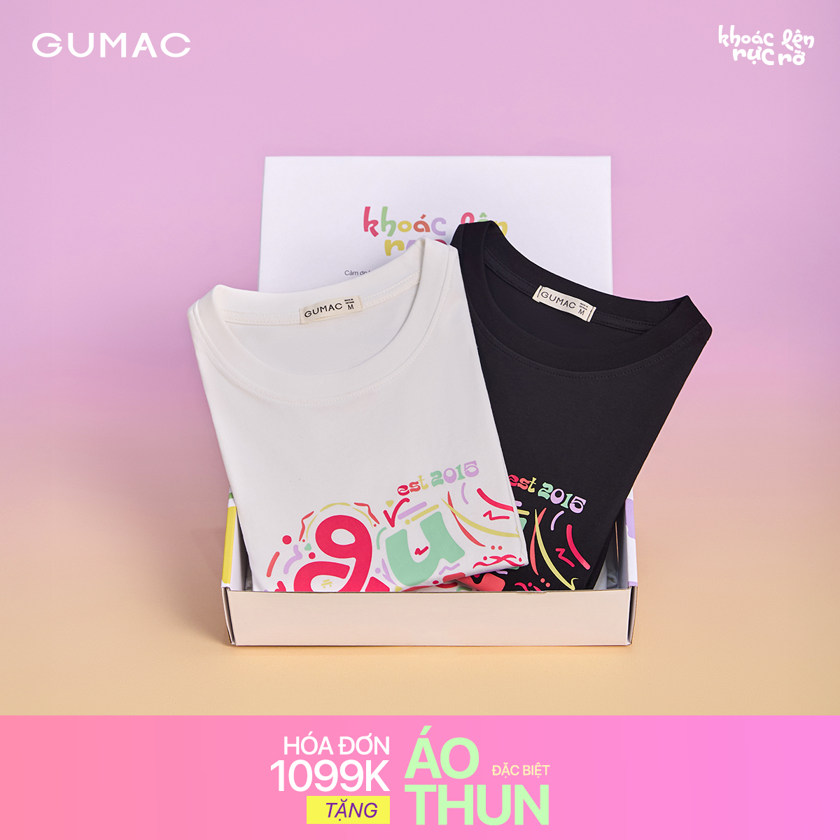 gumac tang ao thun nu trong bo qua tang sinh nhat gumac 10 nam