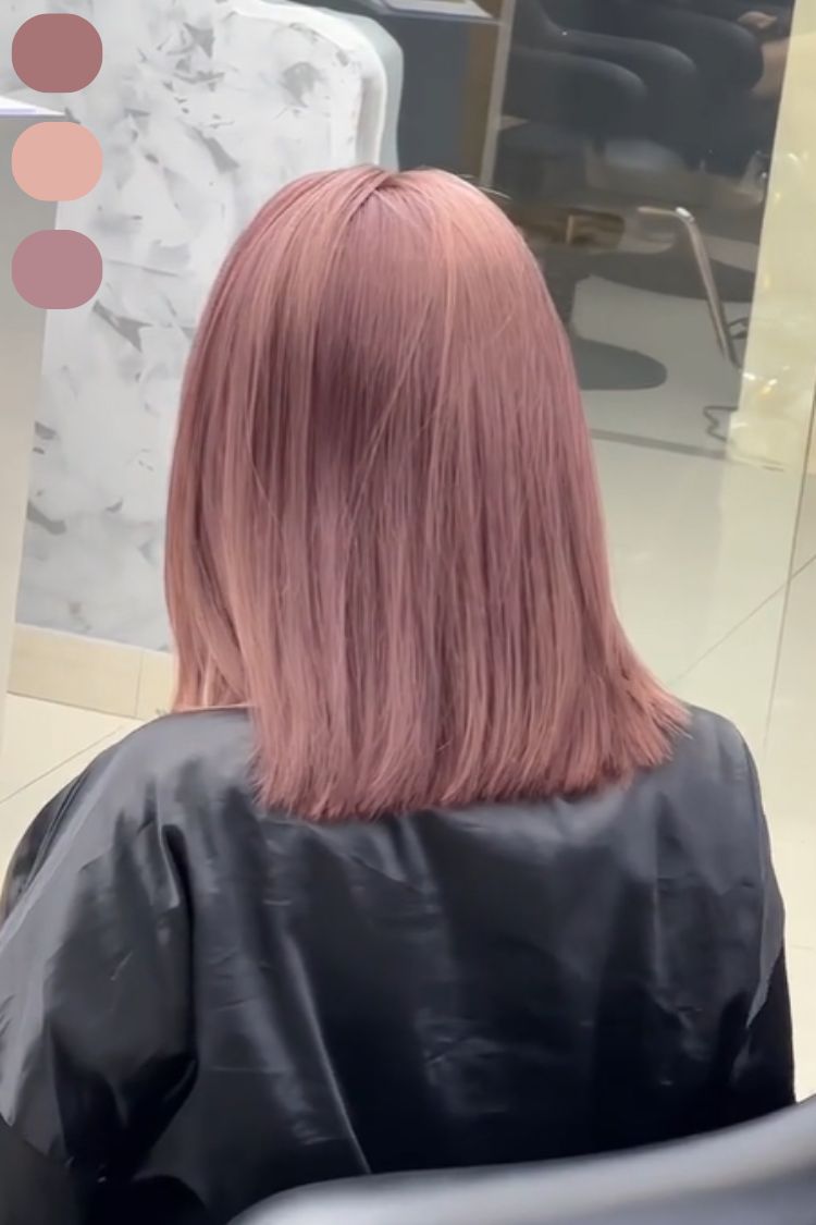 toc ngan cho nu nhuom mau nau hong tra