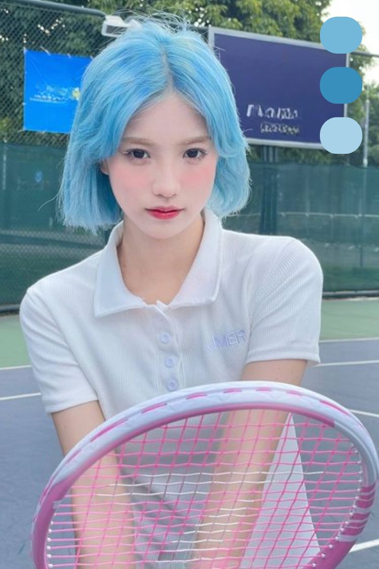 toc nu ngan nhuom blue baby