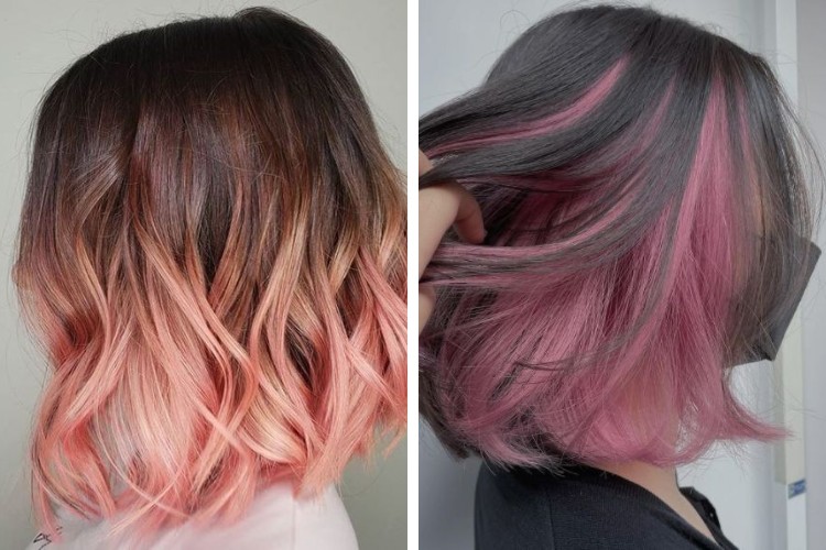 toc ngan nu nhuom ombre dep hot