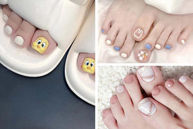 chon hoa tiet chan nail thich hop