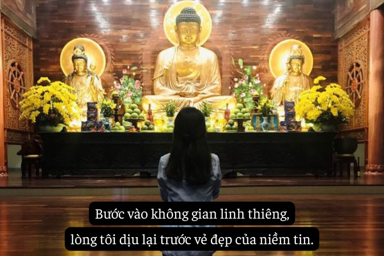Caption hay nhất khi đi chùa cầu nguyện