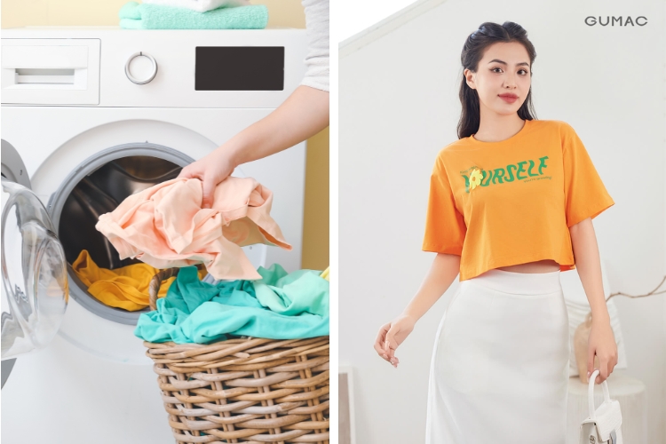 Cách giặt áo thun không bị giãn bằng máy giặt đúng cách
