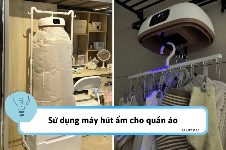 su dung may hut am cho quan ao