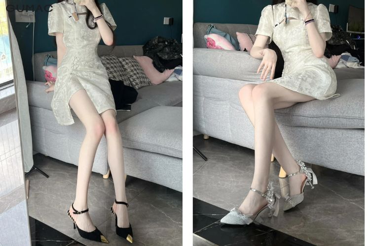 Mặc sườn xám đi giày gì mac suon xam mang giay gi