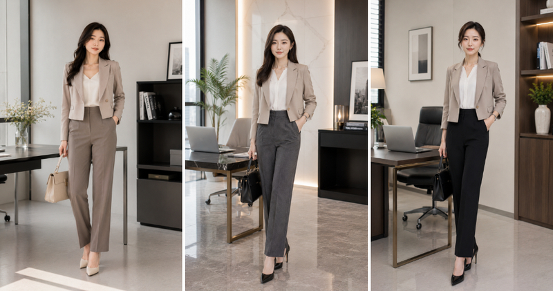 Quần ống đứng mix cùng áo vest nữ dáng ngắn giúp bạn che đi khuyết điểm ở đôi chân mà vẫn giữ được vẻ thanh thoát.