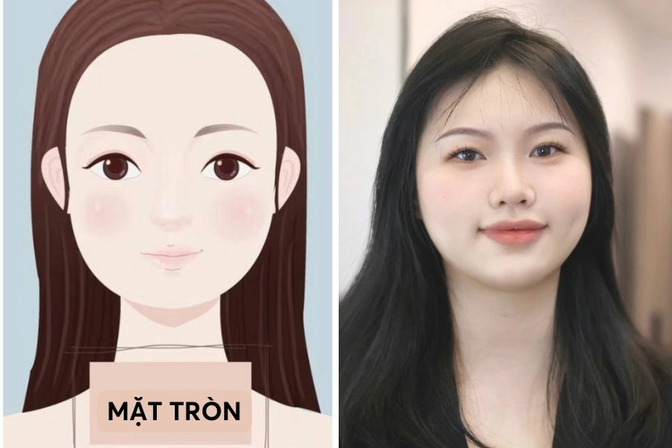 cach nhan biet kieu toc cho mat tron