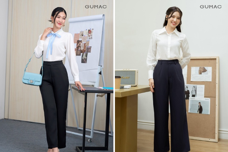 Phối áo sơ mi quần tây hợp với màu sắc