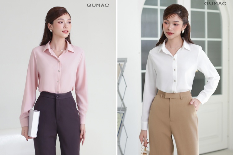 Thời trang quần tây áo sơ mi nữ đẹp