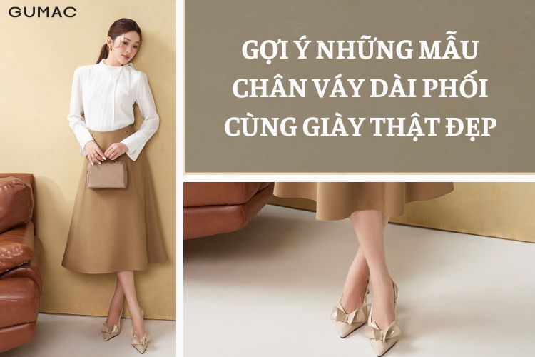 goi y nhung mau chan vay dai phoi cung giay that phu hop