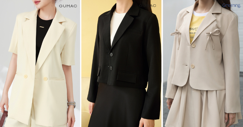 Áo Blazer/Vest mix chân váy xòe trưởng thành, quyền lực và tự tin.