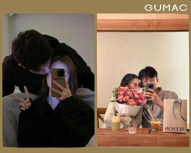chup anh voi nguoi yeu truoc guong