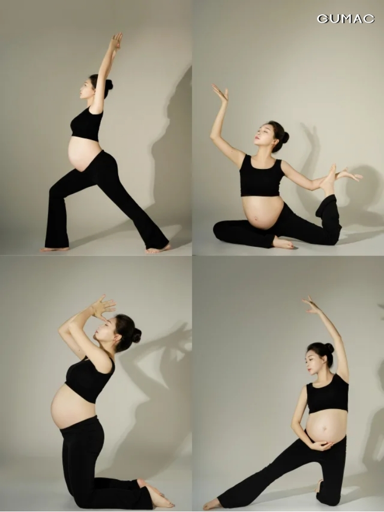 chup anh ba bau dep concept yoga