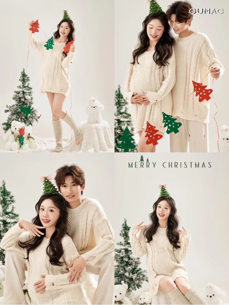 chup anh bau concept noel