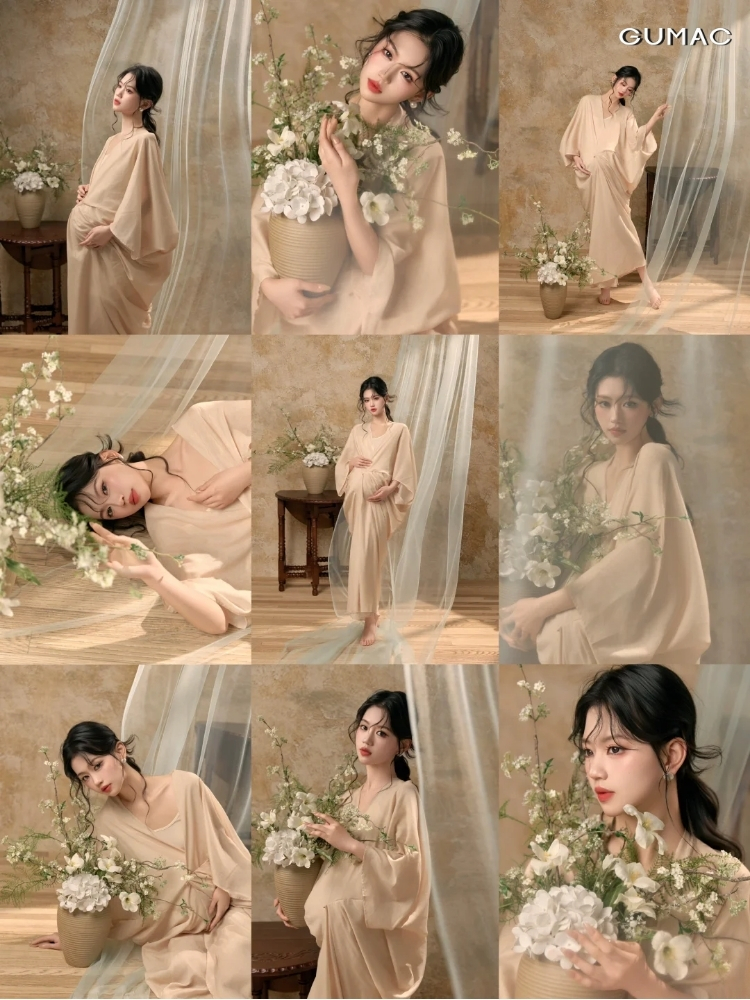 concept chup anh bau 2026 phong cach vintage