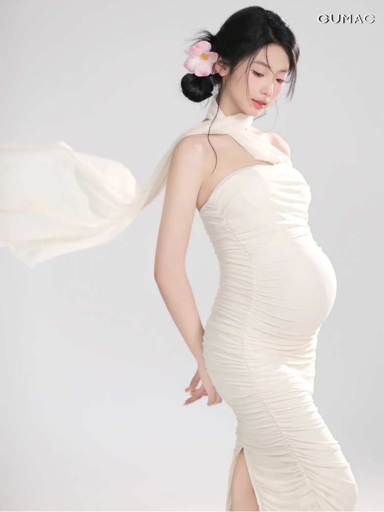 y tuong chup anh chan dung me bau dep